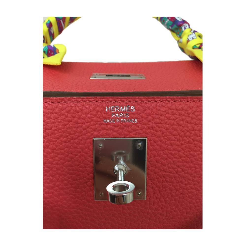 Hermès Kelly 32 Rouge Pivoine Bag PHW