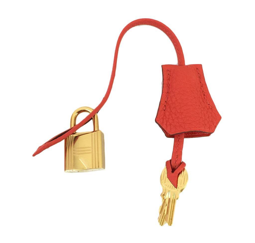 Hermès Kelly 32 Capucine Togo Bag GHW