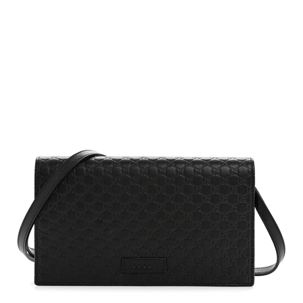 Gucci Microguccissima Crossbody Wallet Black