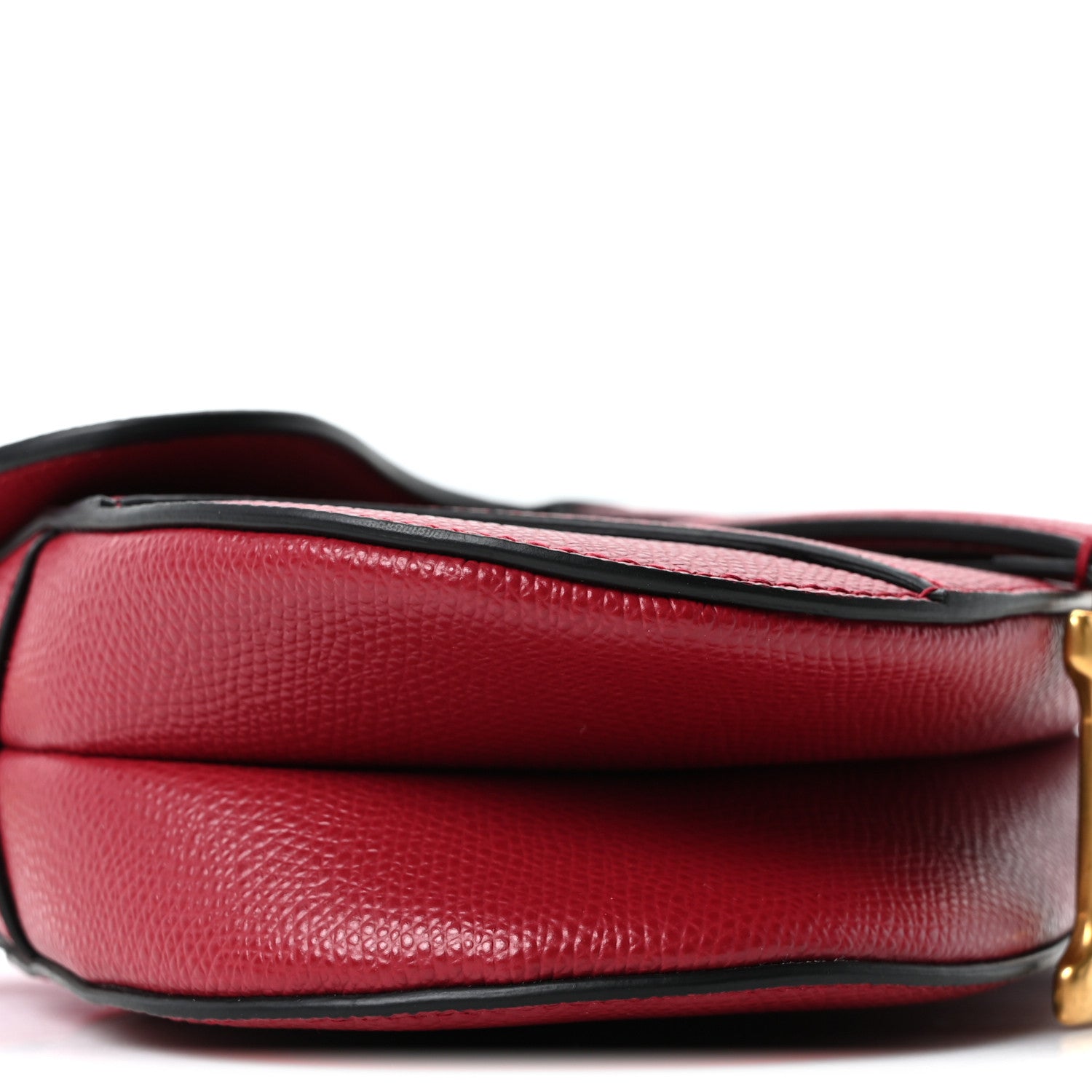 Christian Dior Grained Calfskin Mini Saddle Bag Red