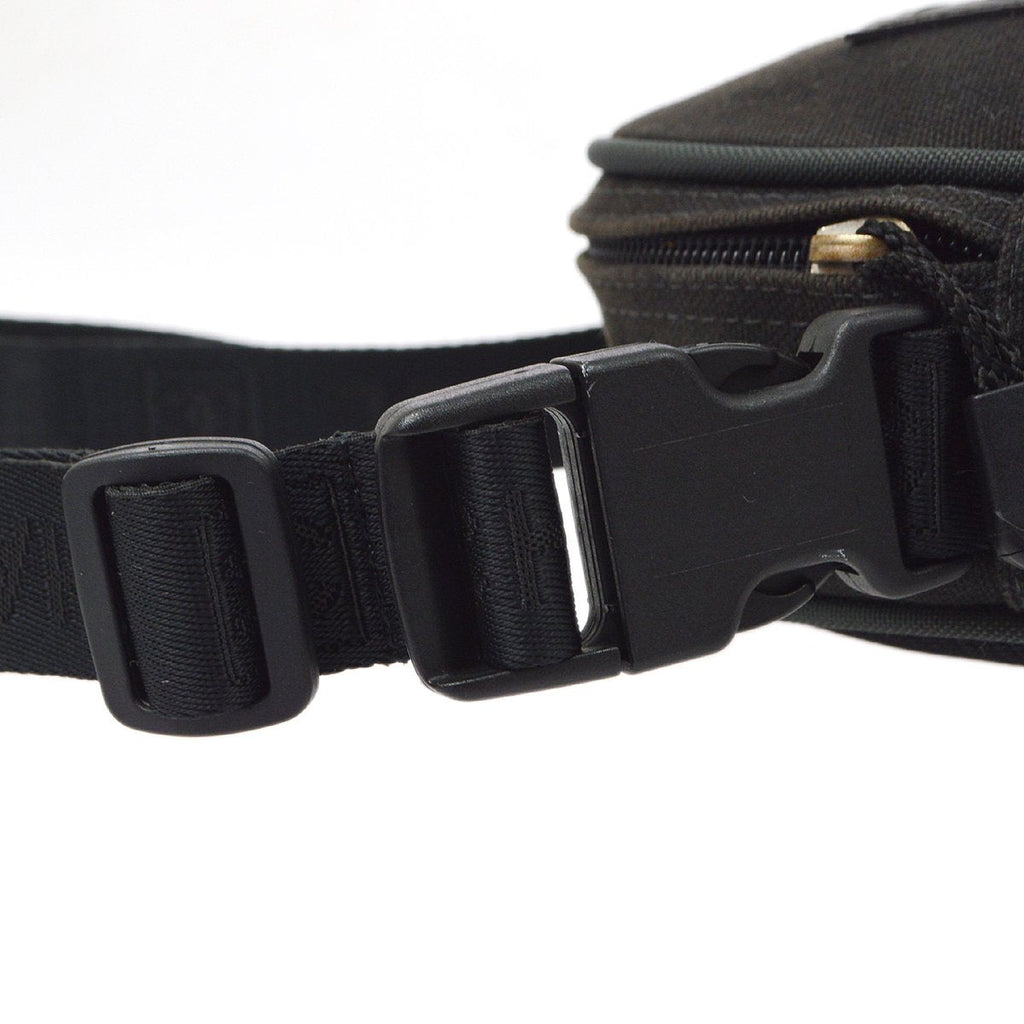 CHANEL 2003-2004 Sport Line Shoulder Bag Black Green