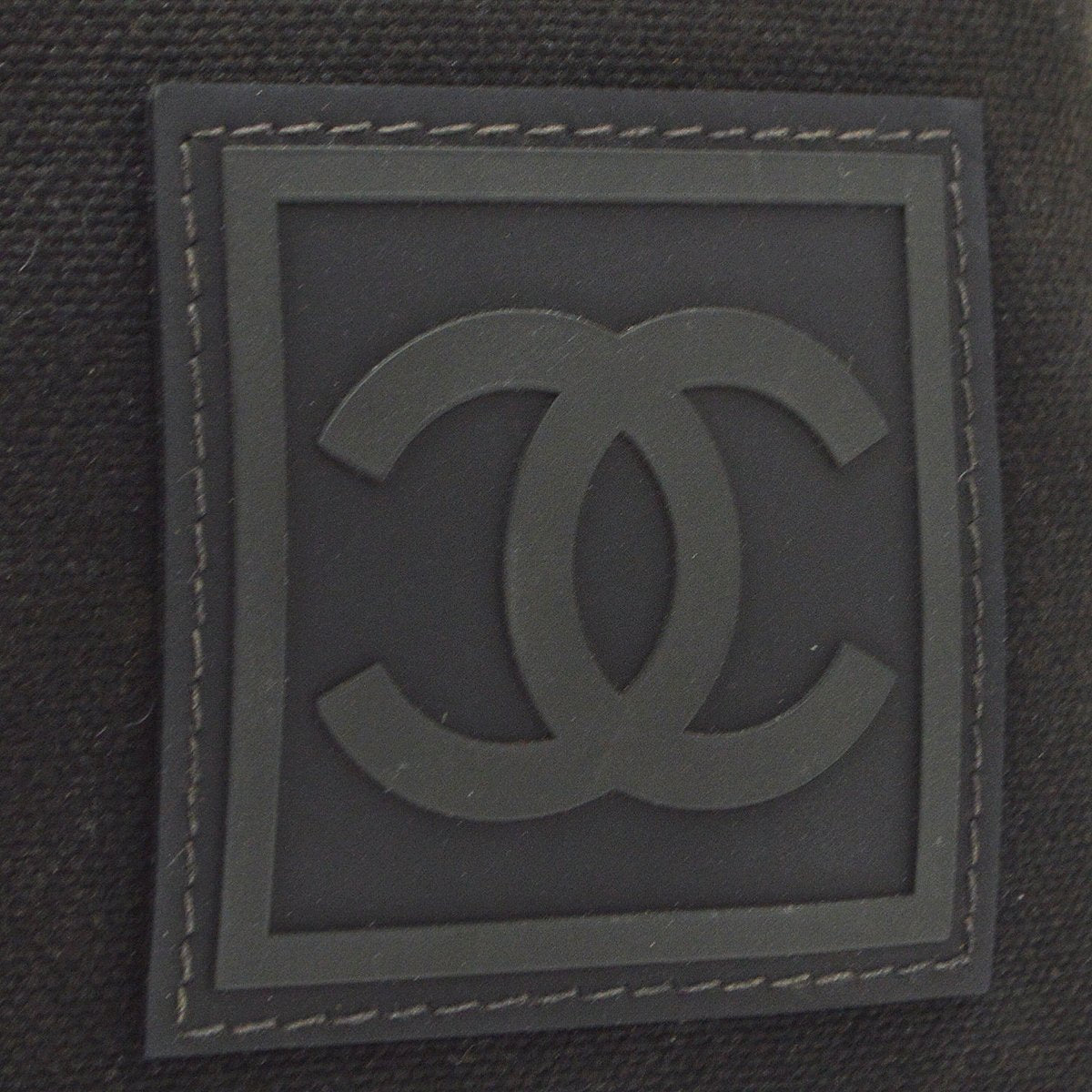 CHANEL 2003-2004 Sport Line Shoulder Bag Black Green