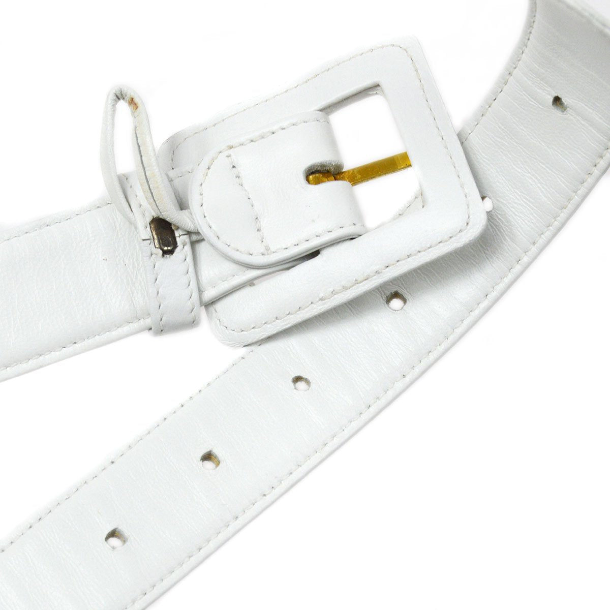 CHANEL 1991-1994 White Lambskin Triple CCs Belt Bag #85