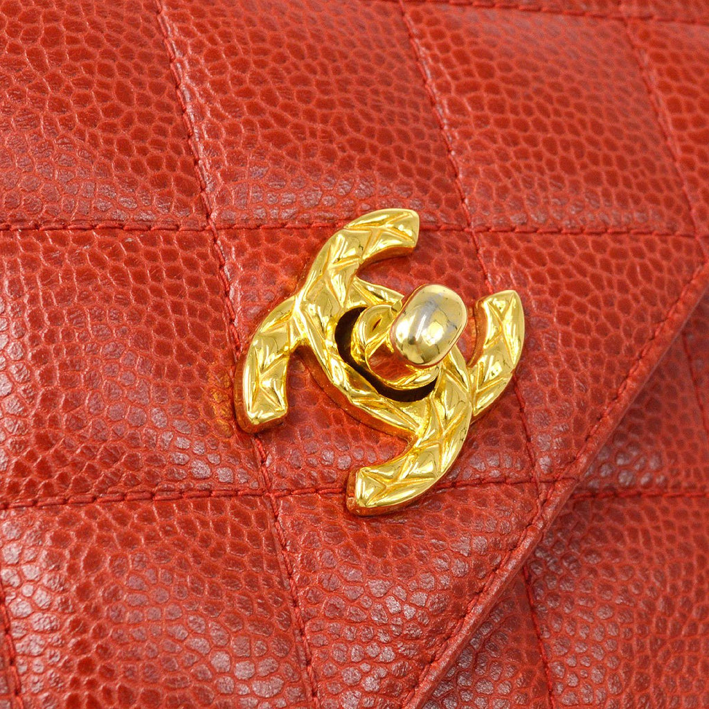 CHANEL 1994 Pocket Camera Bag Mini Red Caviar