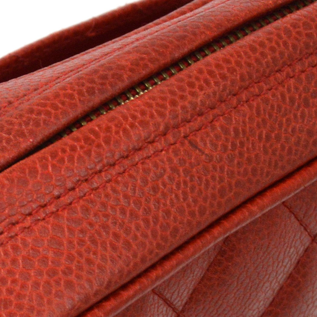 CHANEL 1994 Pocket Camera Bag Mini Red Caviar