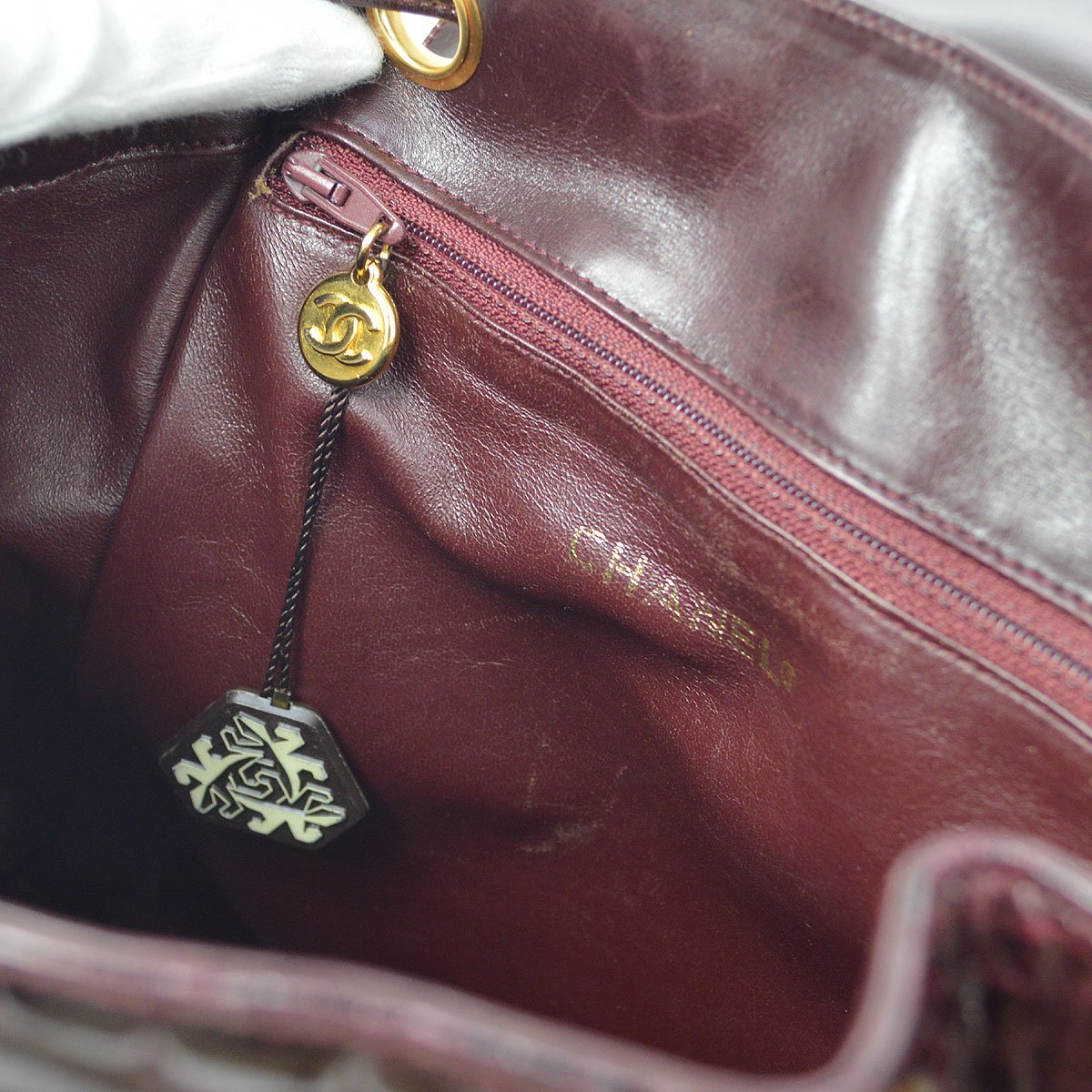 CHANEL * 1986-1988 Backpack Bordeaux Crocodile