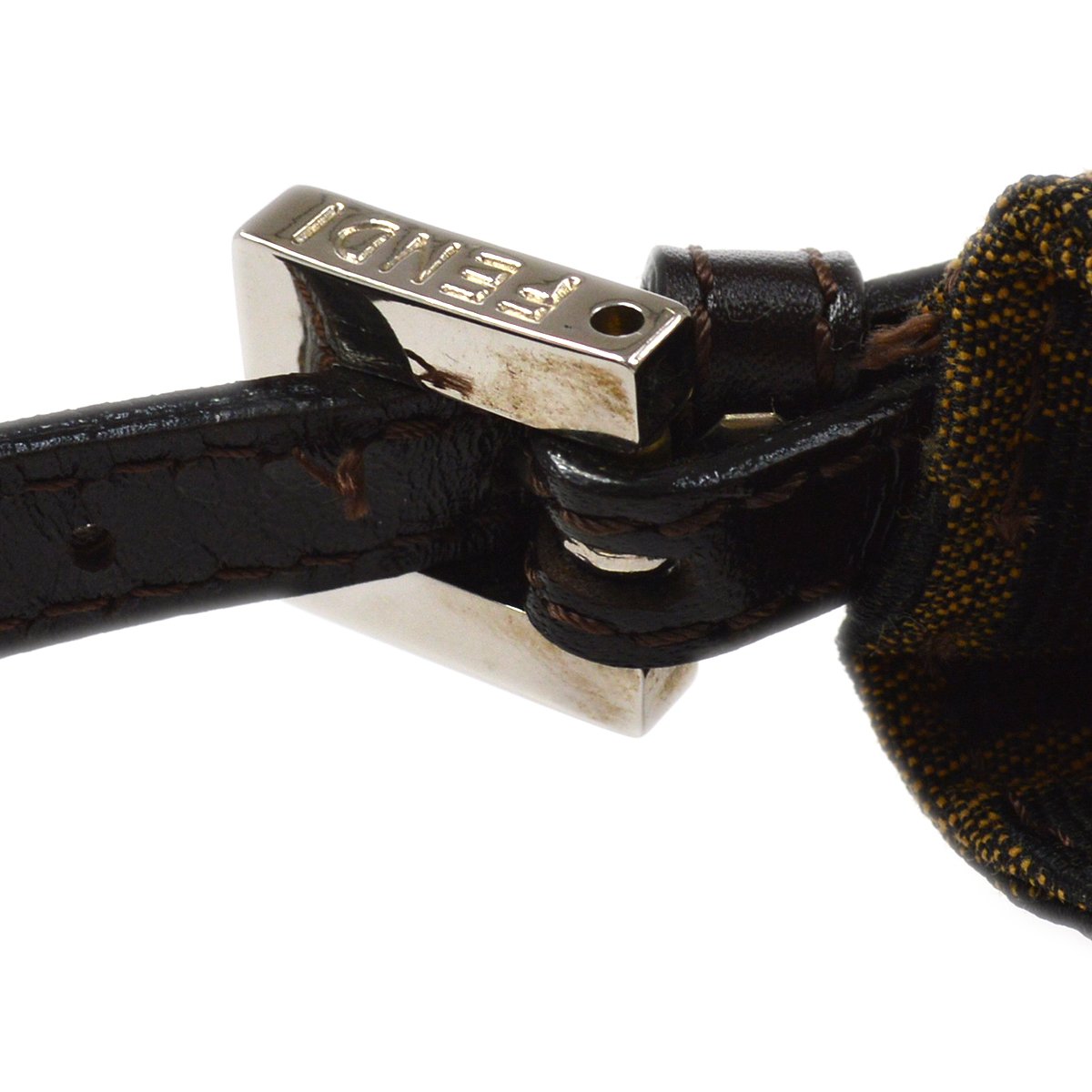 FENDI Zucca Mini Hand Bag Brown 60412