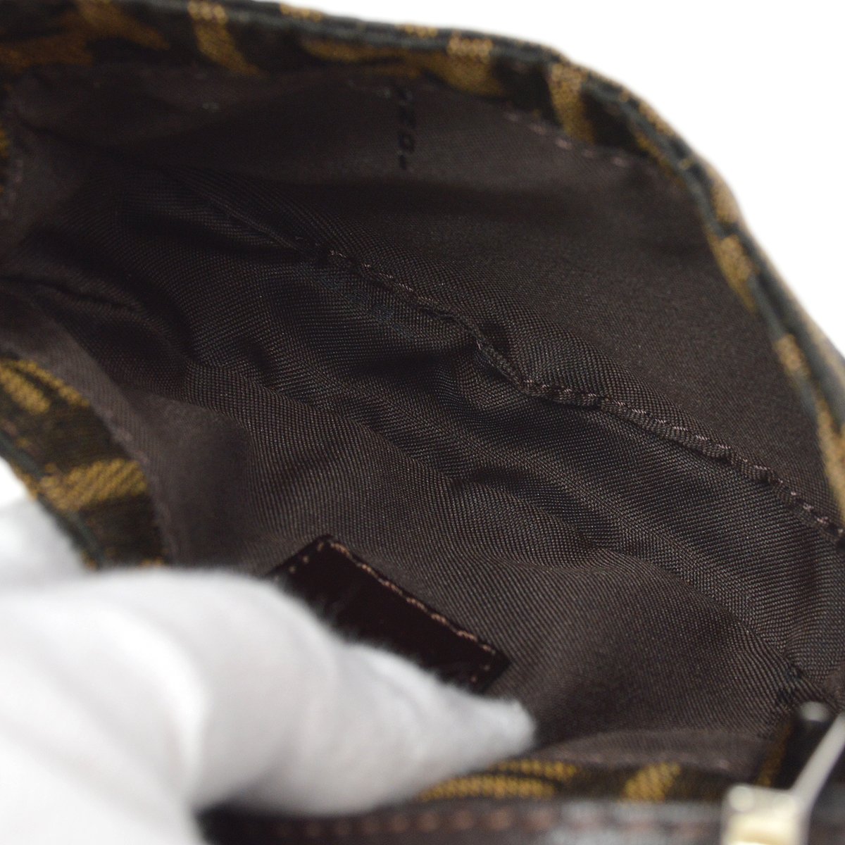 FENDI Zucca Mini Hand Bag Brown 60412