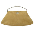 CHANEL 1997-1999 Beige Suede Evening Bag