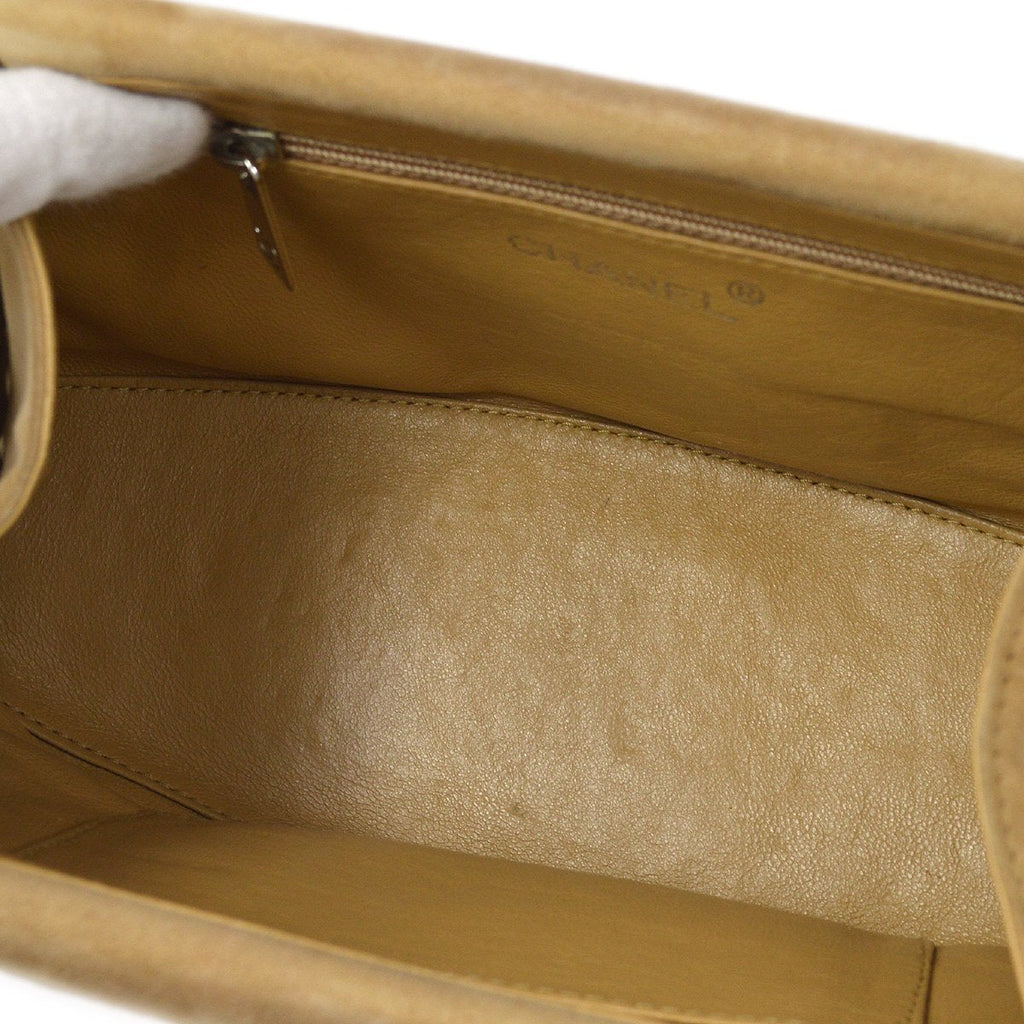 CHANEL 1997-1999 Beige Suede Evening Bag