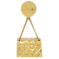 CHANEL 1990 Bag Brooch Gold 25