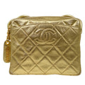 CHANEL 1996-1997 Gold Lambskin Pocket Camera Bag Mini
