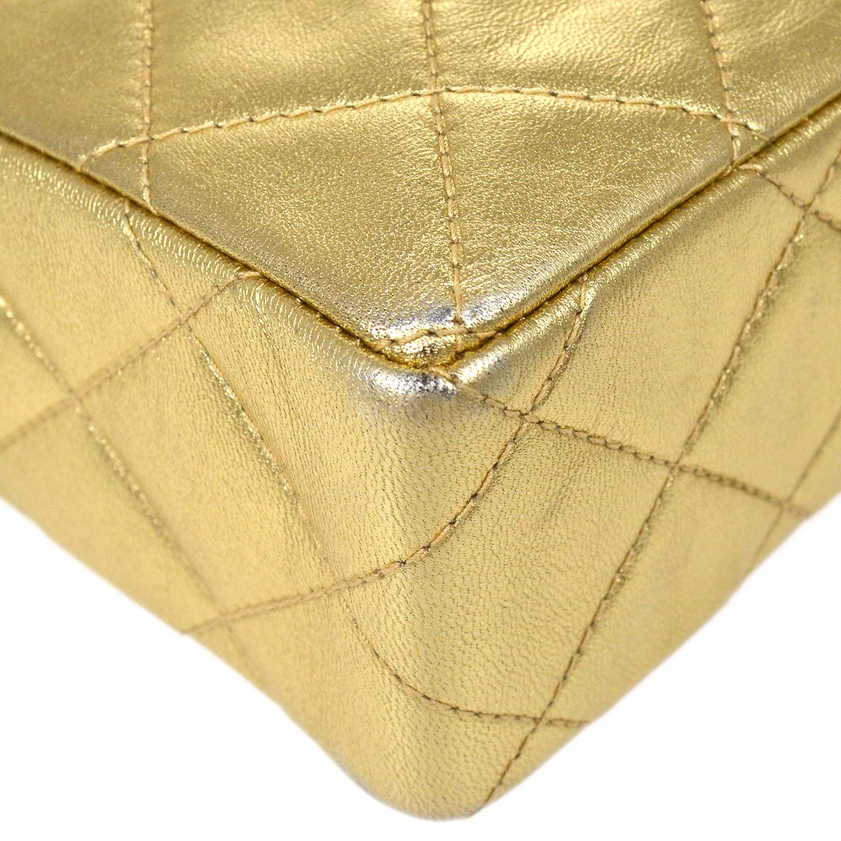 CHANEL 1996-1997 Gold Lambskin Pocket Camera Bag Mini