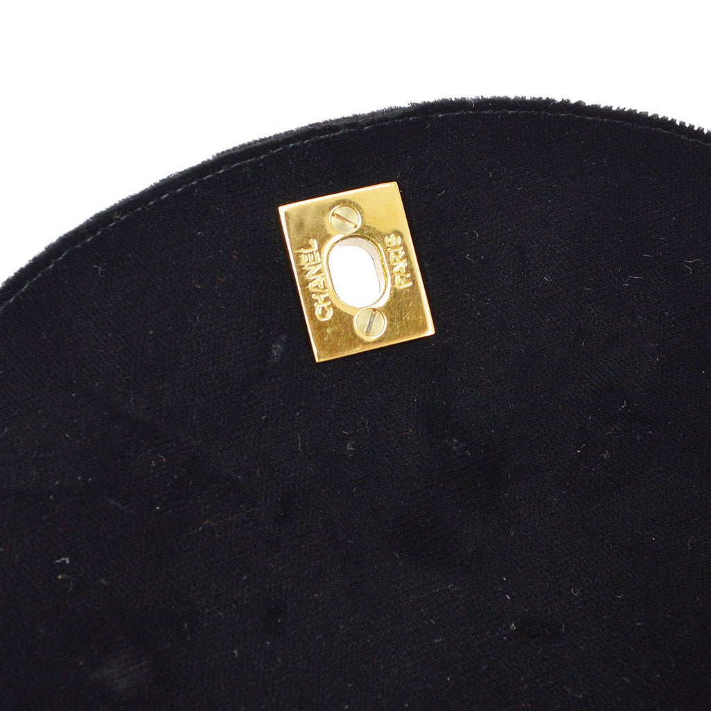 CHANEL * 1990s Black Velvet DUMA Backpack Medium