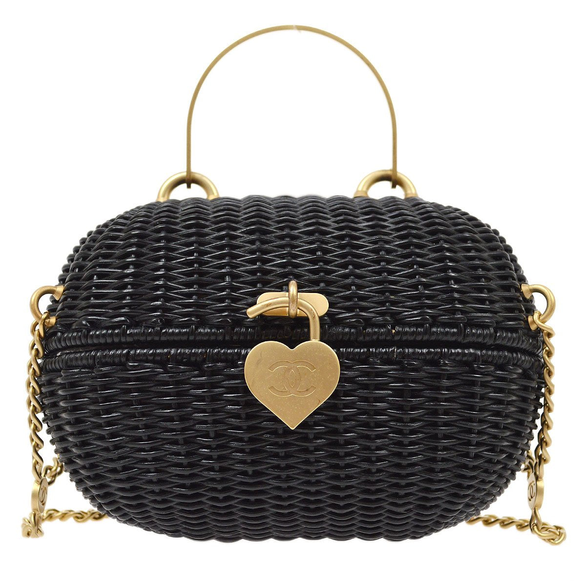 CHANEL * 2004 Woven Wicker Love Basket Bag