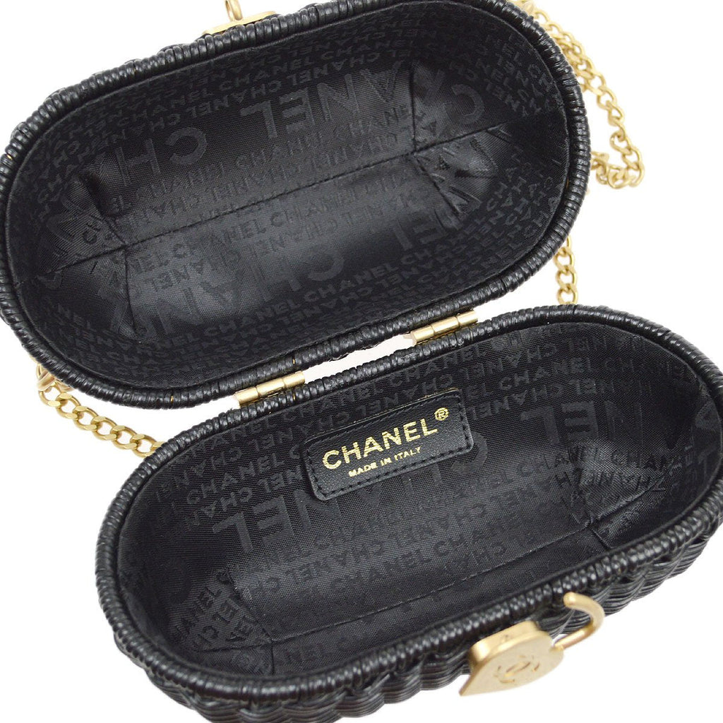 CHANEL * 2004 Woven Wicker Love Basket Bag