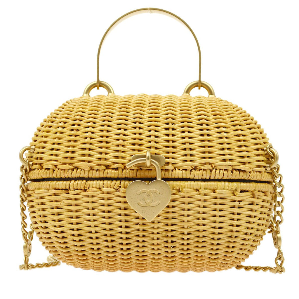 CHANEL * 2004 Woven Wicker Love Basket Bag