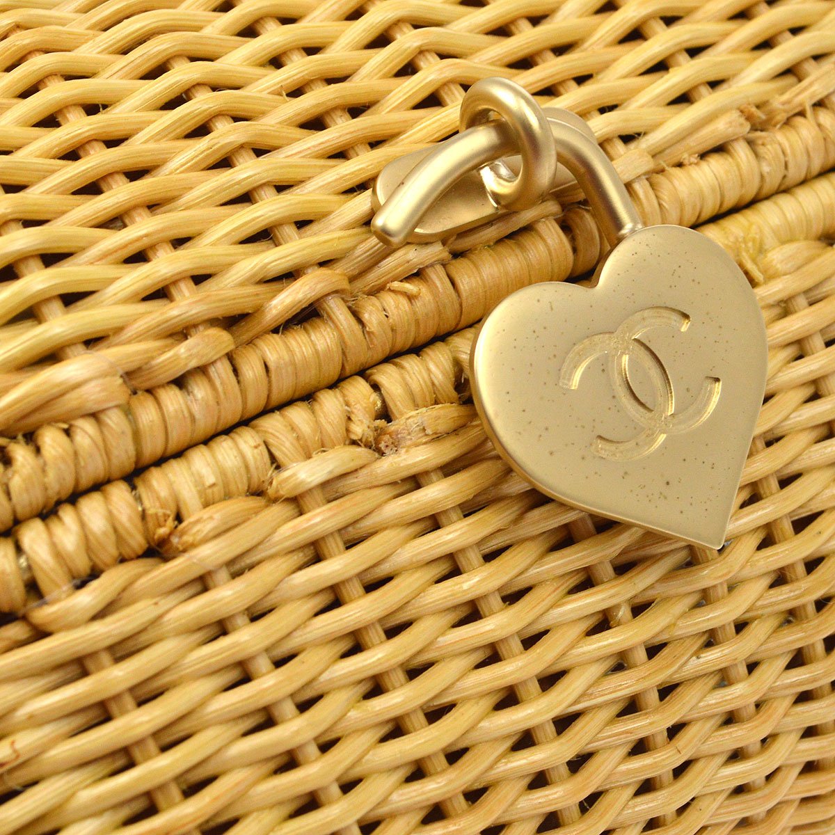 CHANEL * 2004 Woven Wicker Love Basket Bag