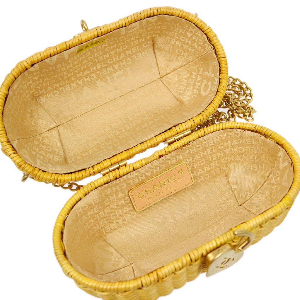CHANEL * 2004 Woven Wicker Love Basket Bag