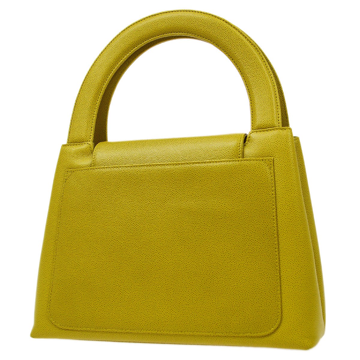 CHANEL 1997-1999 Shopping Bag Medium Green Caviar