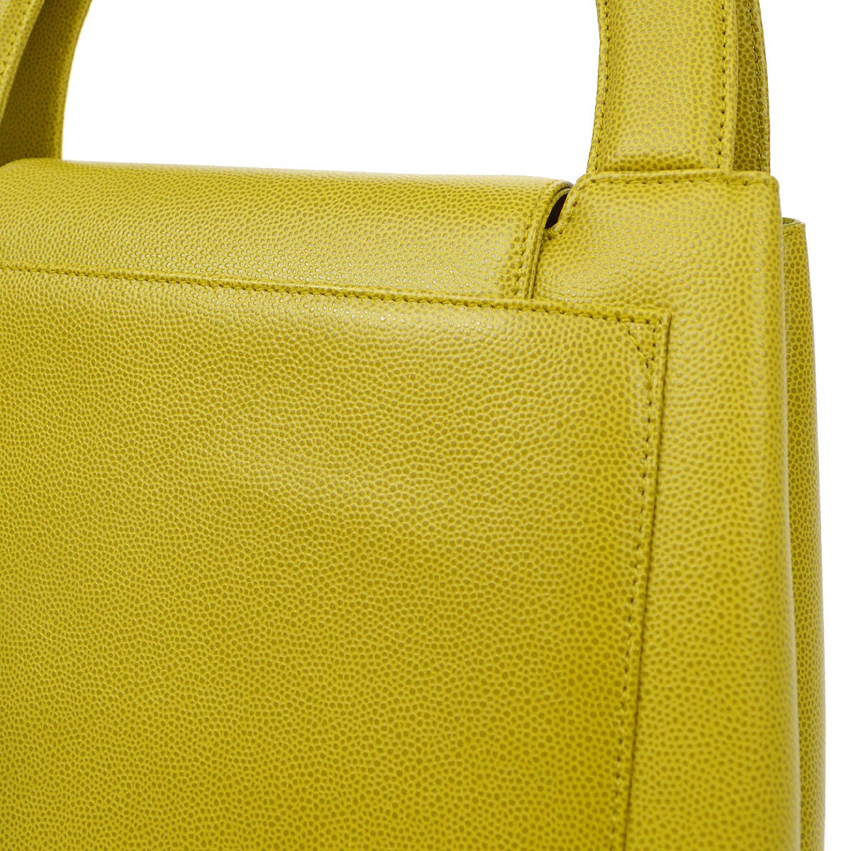 CHANEL 1997-1999 Shopping Bag Medium Green Caviar