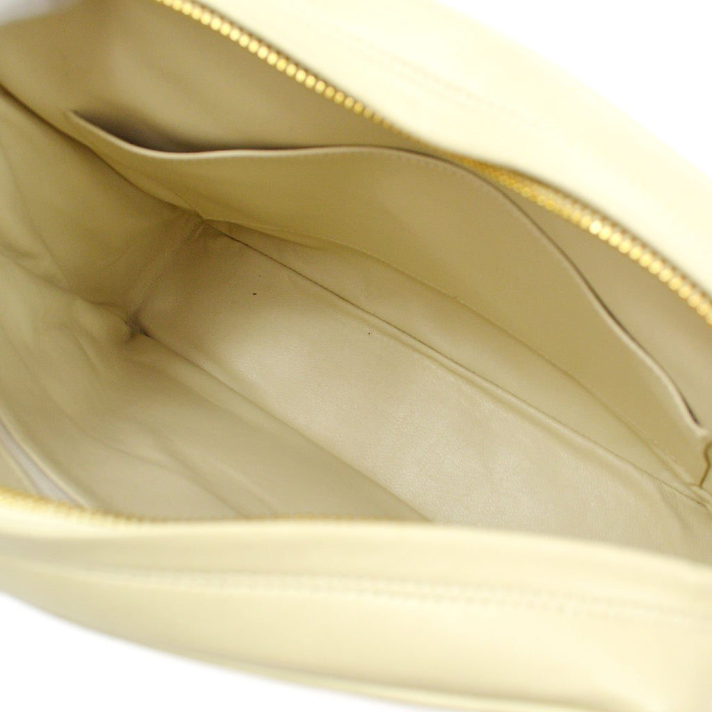CHANEL 1991-1994 Beige Lambskin Quilted Pocket Camera Bag Large