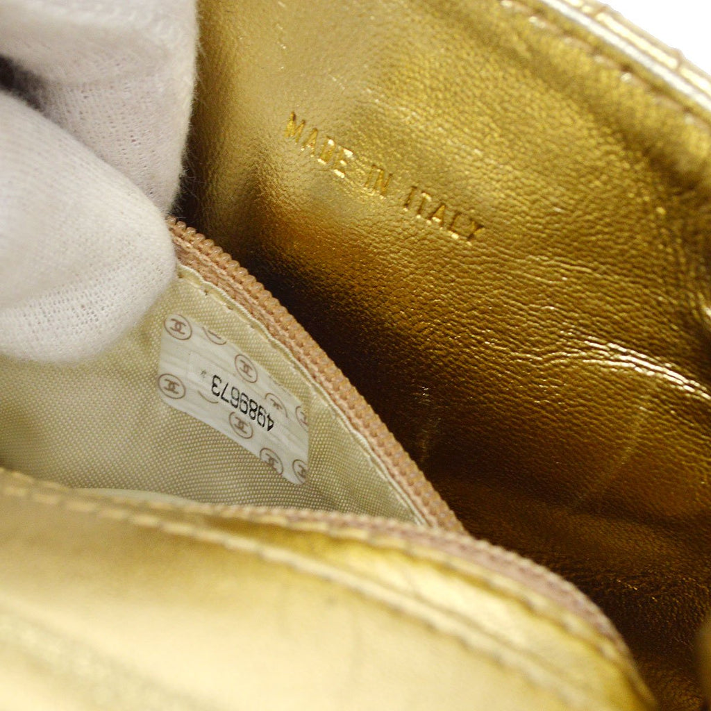CHANEL 1996-1997 Chain Belt Bum Bag Gold Lambskin