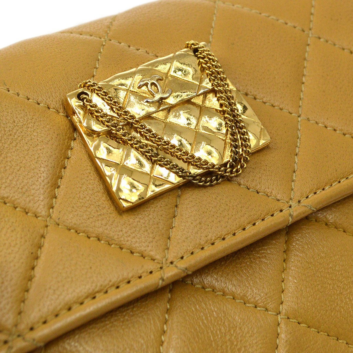 CHANEL 1986-1988 Bag Charm Straight Flap Micro
