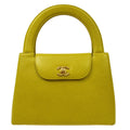 CHANEL 1997-1999 Shopping Bag Medium Green Caviar Skin