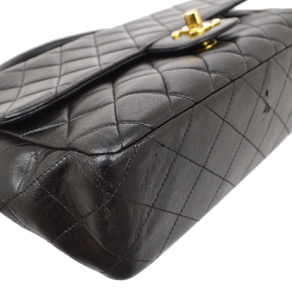 CHANEL 1994 Classic Flap Handbag Set Black Lambskin