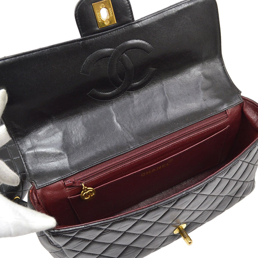 CHANEL 1994 Classic Flap Handbag Set Black Lambskin
