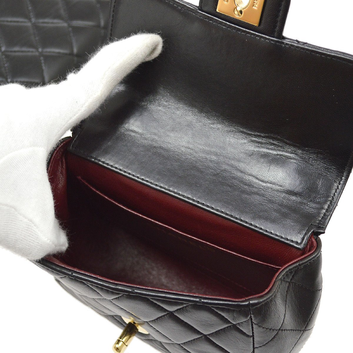 CHANEL 1994 Classic Flap Handbag Set Black Lambskin