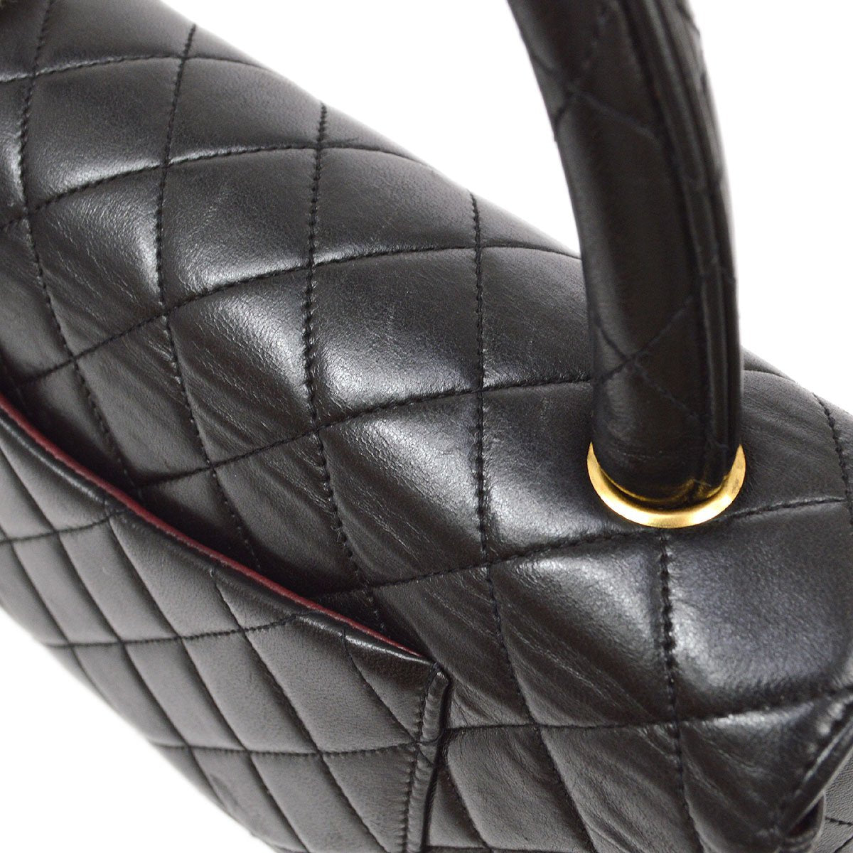 Chanel 1991-1994 Classic Flap Handbag Medium Black Lambskin