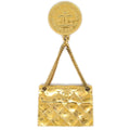 CHANEL 1996 Bag Motif Brooch Gold