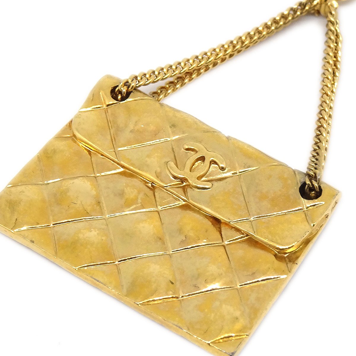 CHANEL 1996 Bag Motif Brooch Gold