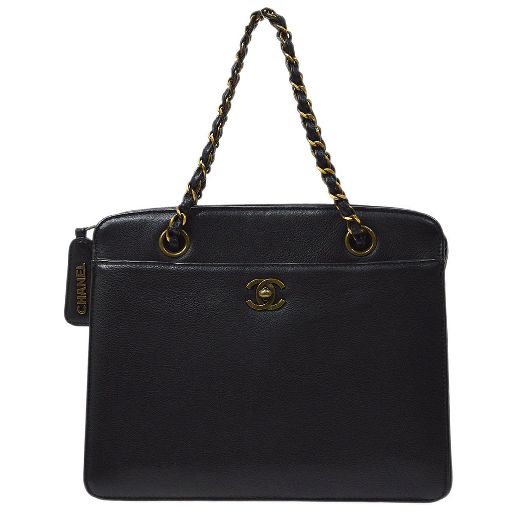 CHANEL 1997-1999 Chain Hand Bag Black