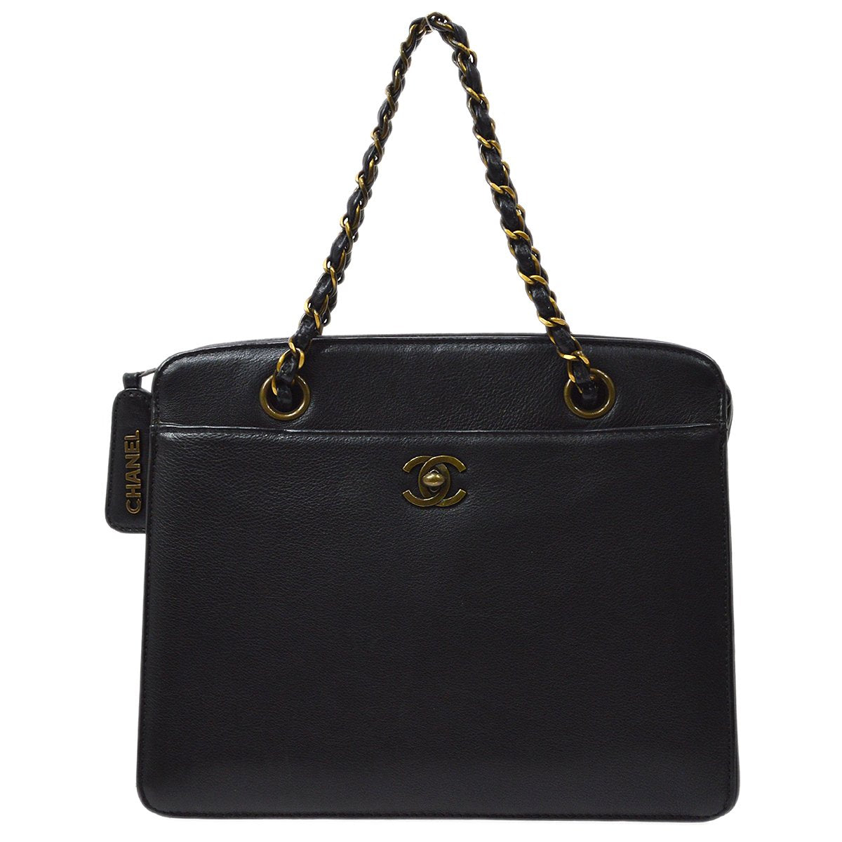 CHANEL 1997-1999 Chain Hand Bag Black