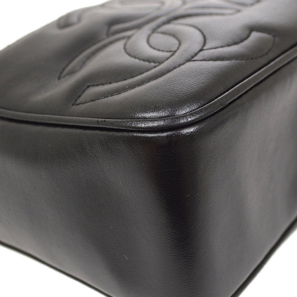CHANEL 1994-1996 Triple CC Camera Bag Mini Black Lambskin