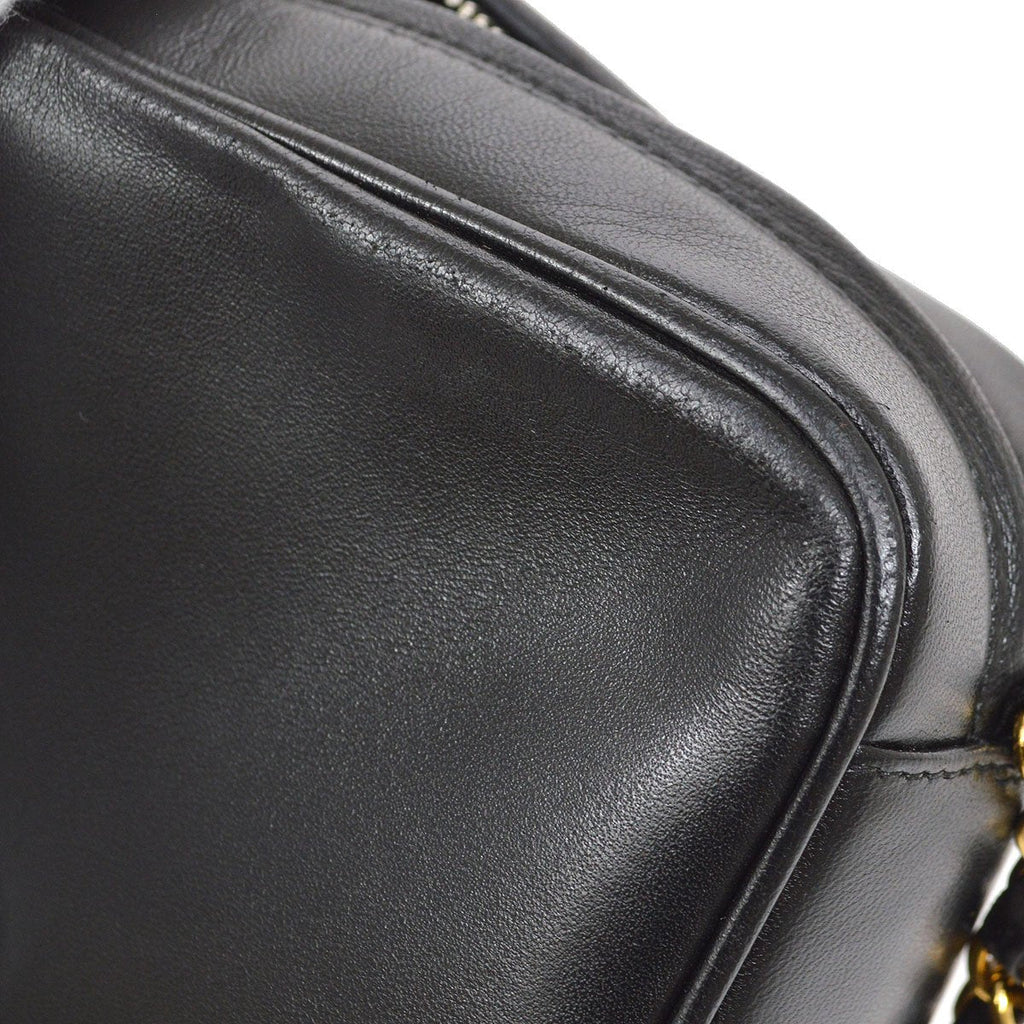 CHANEL 1994-1996 Triple CC Camera Bag Mini Black Lambskin