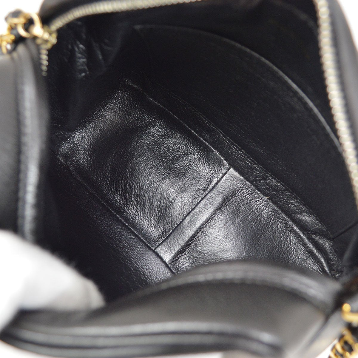 CHANEL 1994-1996 Triple CC Camera Bag Mini Black Lambskin
