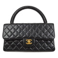 CHANEL Hand Bag Black Lambskin