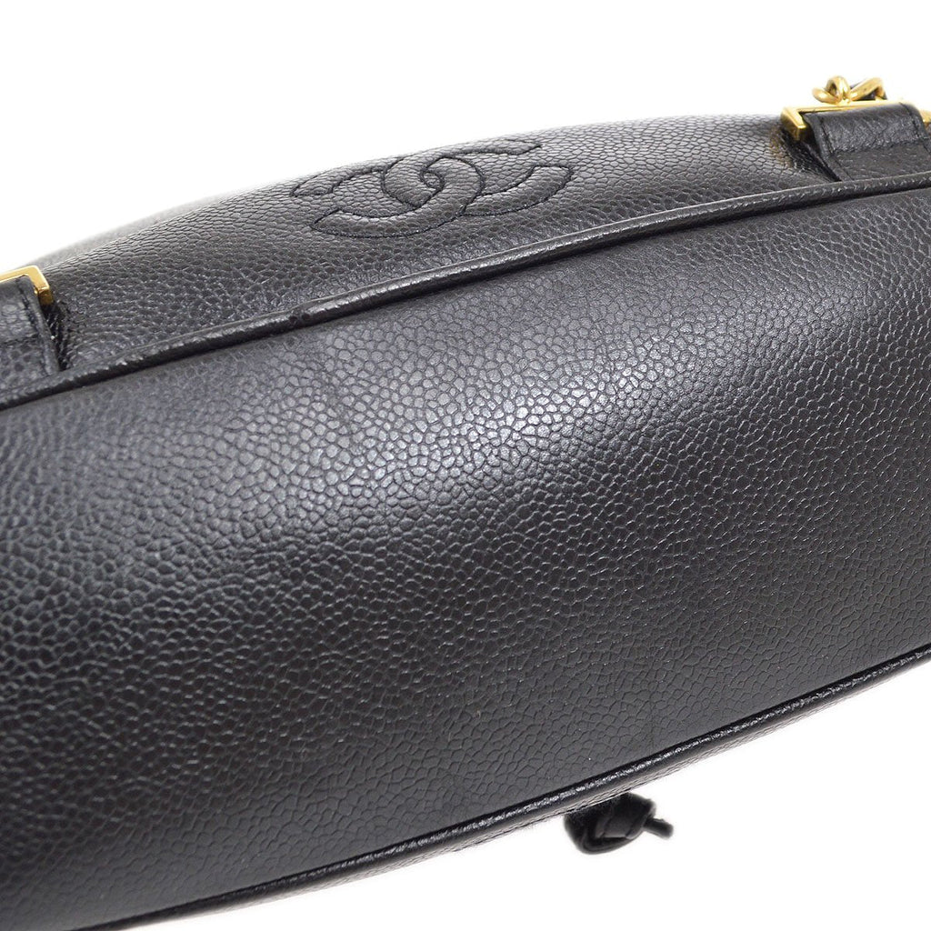 CHANEL 1996-1997 Triple CC Backpack Black Caviar