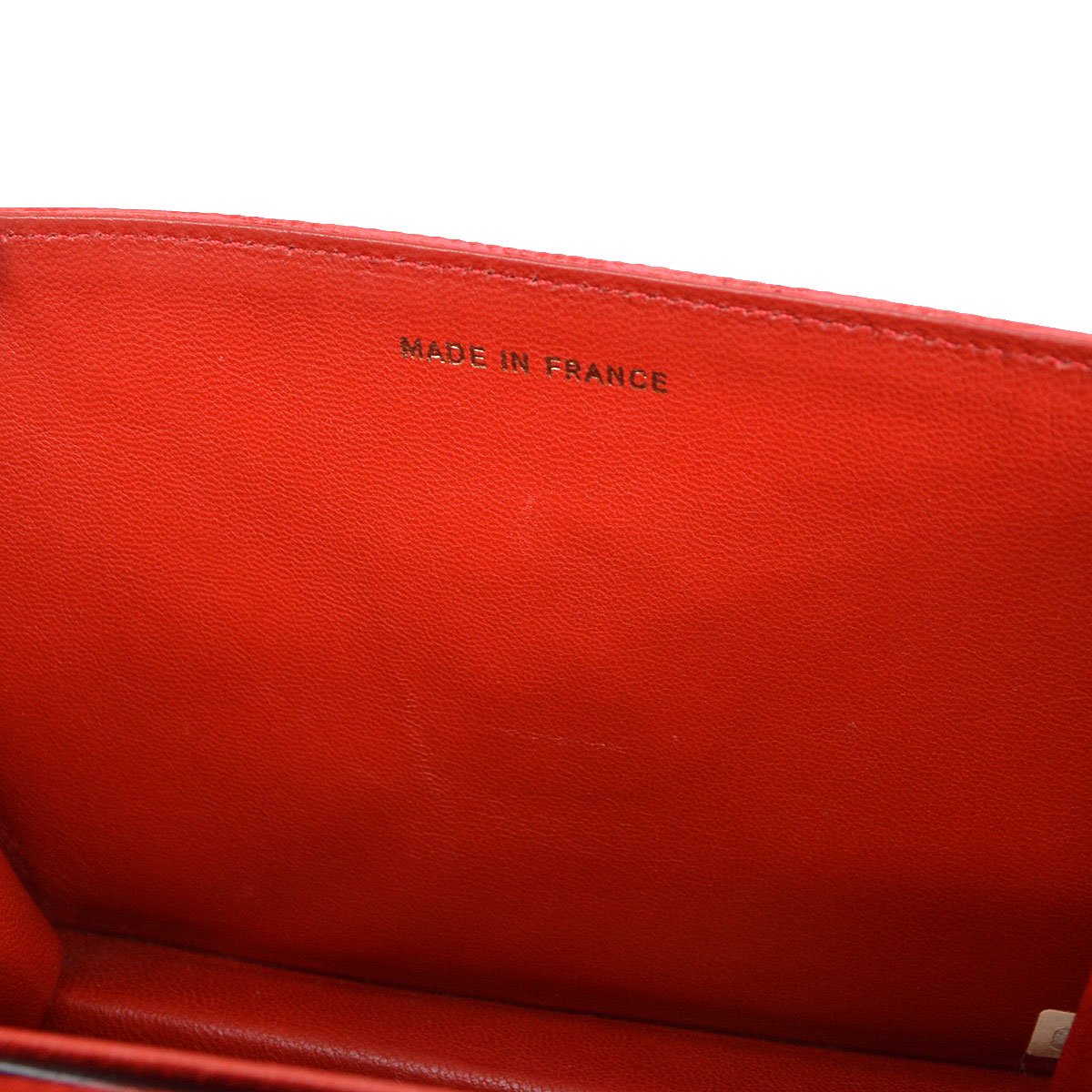 CHANEL * 1989-1991 Red Lizard Letter Flap Bag
