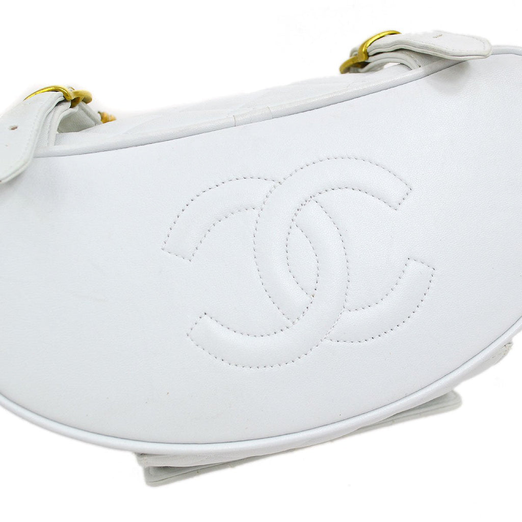 CHANEL * 1994-1996 DUMA Backpack Medium White Lambskin