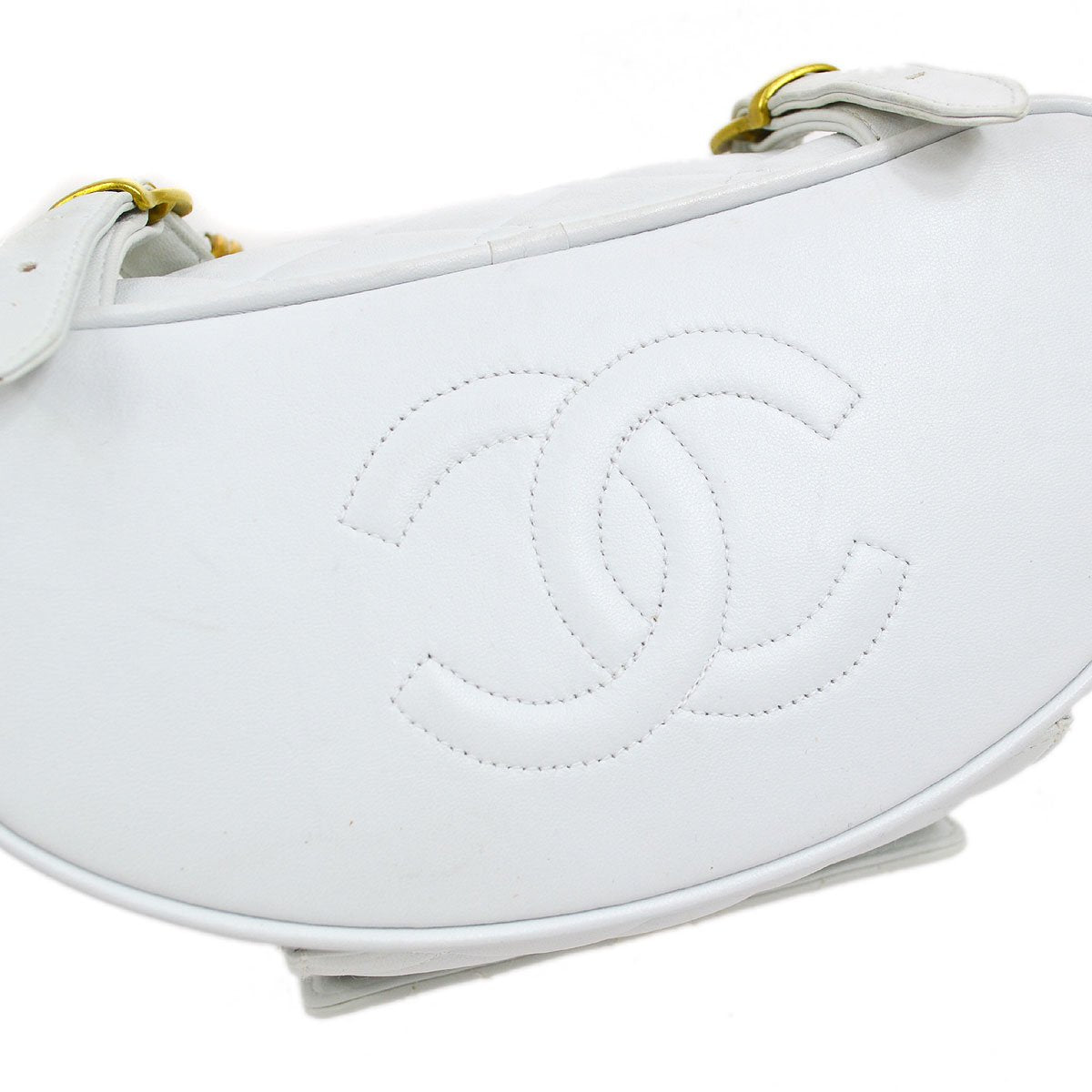 CHANEL * 1994-1996 DUMA Backpack Medium White Lambskin