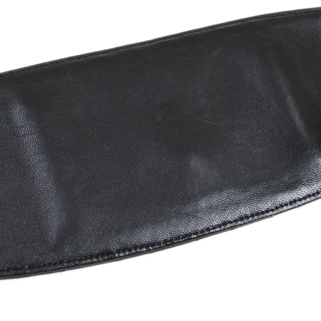 CHANEL 1980s Black Lambskin Cosmoline Pocket Bum Bag #75