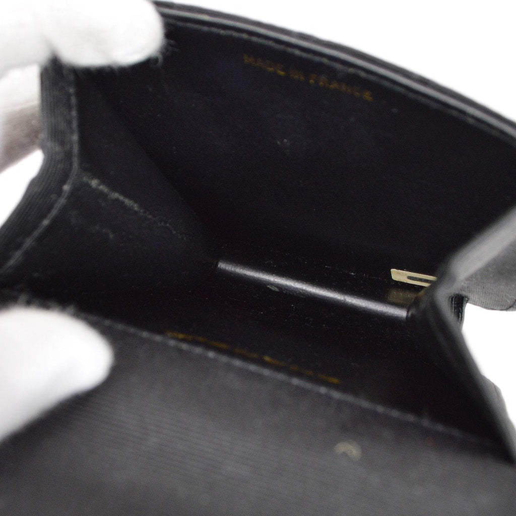 CHANEL 1989-1991 Black Canvas Quilted Belt Bag