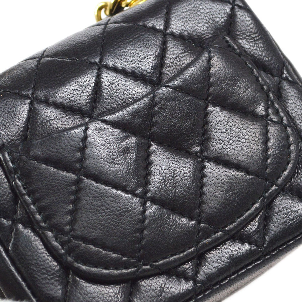 CHANEL Micro Bum Belt Bag Black Lambskin