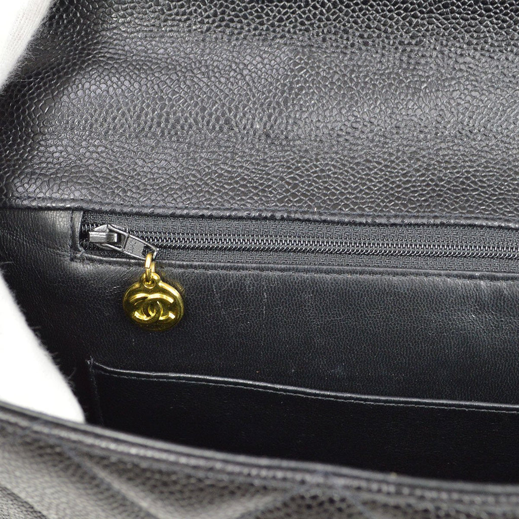 CHANEL 1994-1996 Briefcase Black Caviar