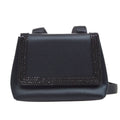CHANEL 1998 Black Satin Beaded Trimmed Flap Bag